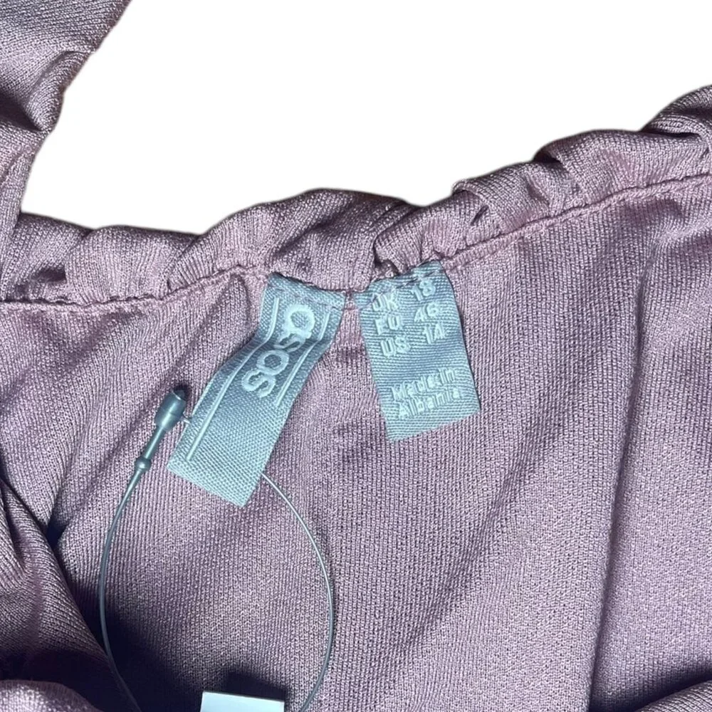 NWT ASOS Cami Plunge Rose Maxi Dress